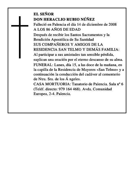 DON HERACLIO RUBIO NÚÑEZ