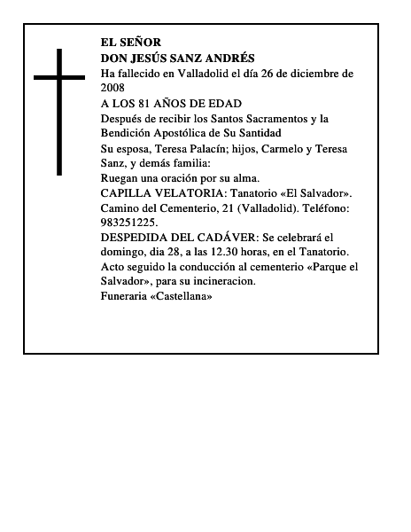DON JESÚS SANZ ANDRÉS