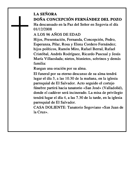 DOÑA CONCEPCIÓN FERNÁNDEZ DEL POZO