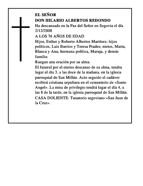 DON HILARIO ALBERTOS REDONDO