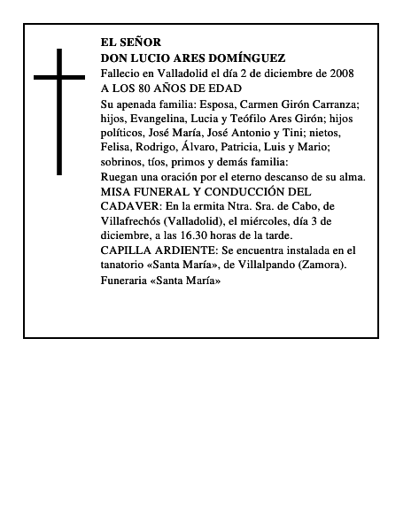 DON LUCIO ARES DOMÍNGUEZ