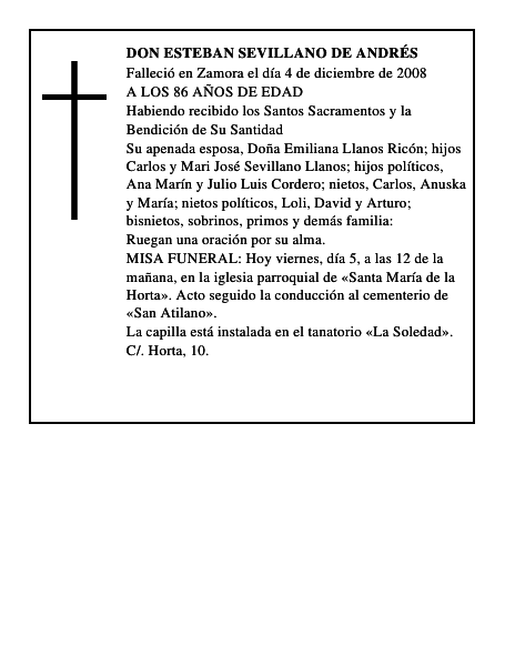 DON ESTEBAN SEVILLANO DE ANDRÉS