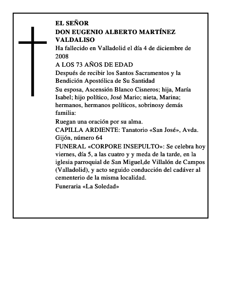 DON EUGENIO ALBERTO MARTÍNEZ VALDALISO