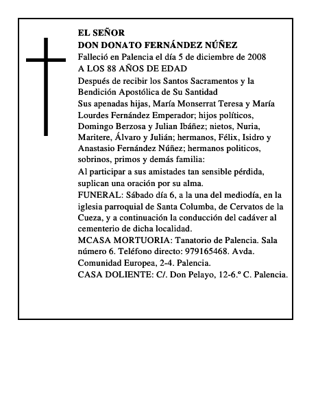 DON DONATO FERNÁNDEZ NÚÑEZ