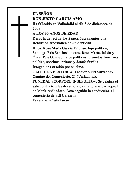 DON JUSTO GARCÍA AMO