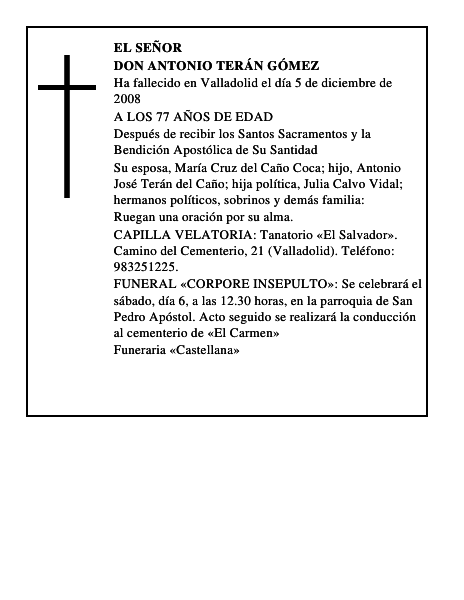 DON ANTONIO TERÁN GÓMEZ
