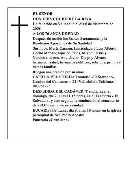 DON LUIS COCHO DE LA RIVA