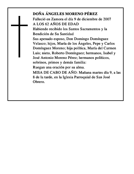 DOÑA ÁNGELES MORENO PÉREZ