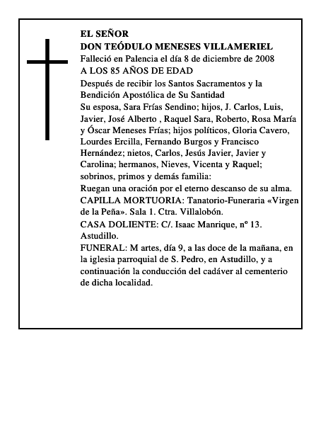 DON TEÓDULO MENESES VILLAMERIEL