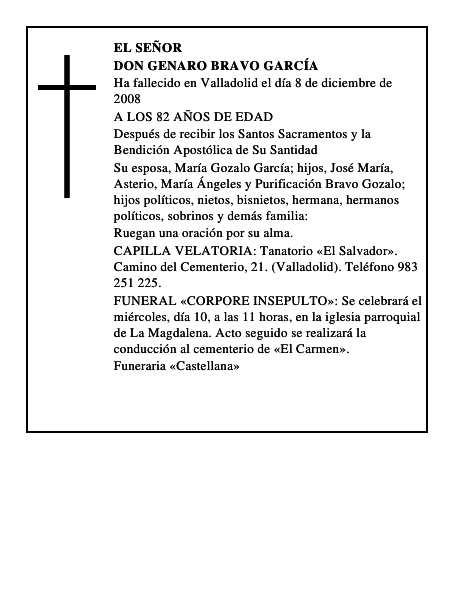 DON GENARO BRAVO GARCÍA