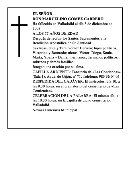 DON MARCELINO GÓMEZ CABRERO