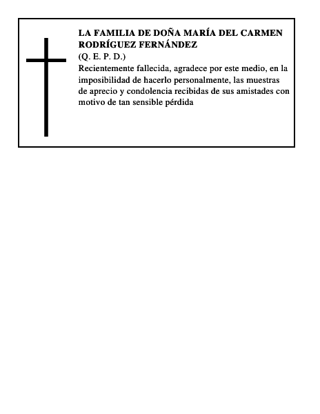 LA FAMILIA DE DOÑA MARÍA DEL CARMEN RODRÍGUEZ FERNÁNDEZ
