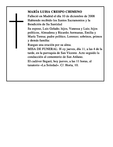 MARÍA LUISA CRESPO CHIMENO