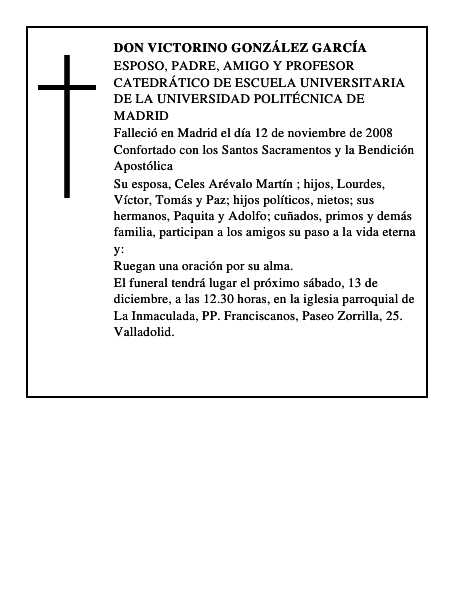 DON VICTORINO GONZÁLEZ GARCÍA