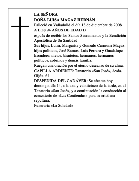 DOÑA LUISA MAGAZ HERNÁN