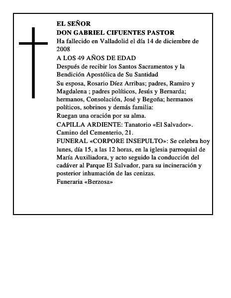 DON GABRIEL CIFUENTES PASTOR