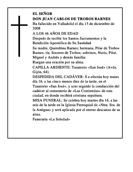 DON JUAN CARLOS DE TROBOS BARNES