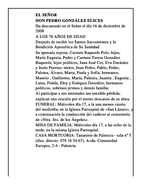 DON PEDRO GONZÁLEZ ELICES