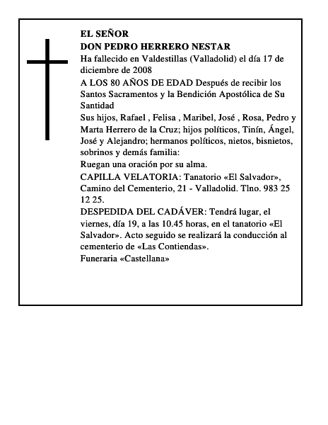 DON PEDRO HERRERO NESTAR