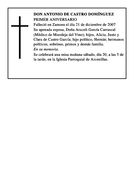 DON ANTONIO DE CASTRO DOMÍNGUEZ