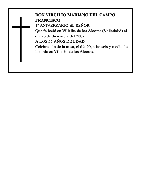 DON VIRGILIO MARIANO DEL CAMPO FRANCISCO