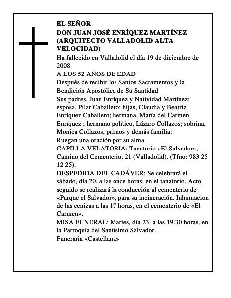 DON JUAN JOSÉ ENRÍQUEZ MARTÍNEZ (Arquitecto Valladolid Alta Velocidad)