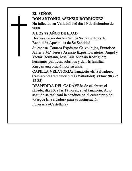 DON ANTONIO ASENSIO RODRÍGUEZ