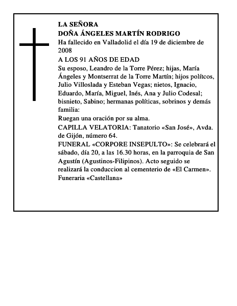 DOÑA ÁNGELES MARTÍN RODRIGO