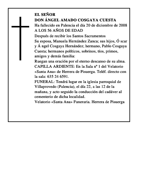 DON ÁNGEL AMADO COSGAYA CUESTA