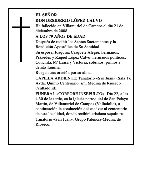DON DESIDERIO LÓPEZ CALVO