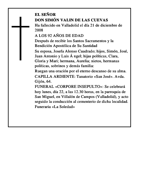 DON SIMÓN VALIN DE LAS CUEVAS