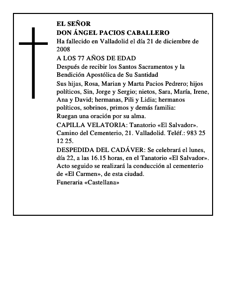 DON ÁNGEL PACIOS CABALLERO