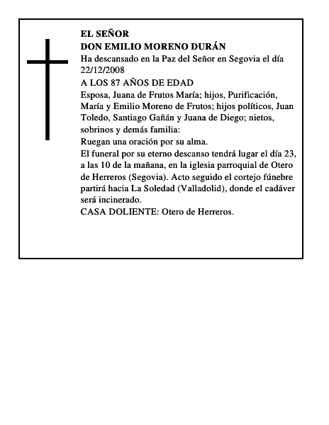DON EMILIO MORENO DURÁN