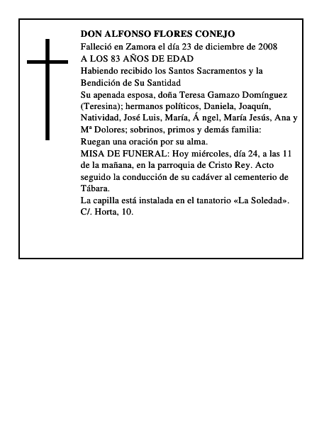 DON ALFONSO FLORES CONEJO