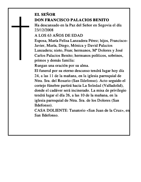 DON FRANCISCO PALACIOS BENITO