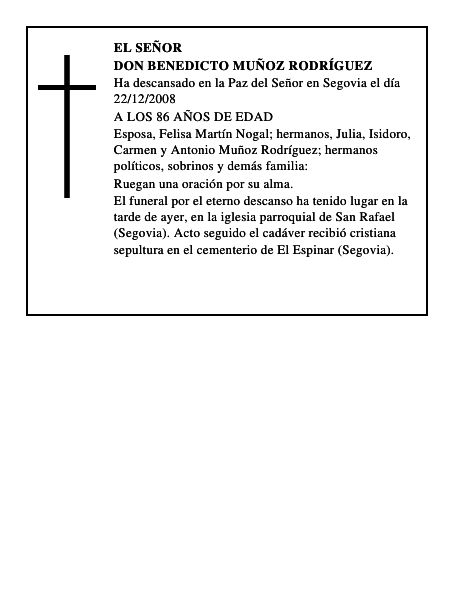 DON BENEDICTO MUÑOZ RODRÍGUEZ