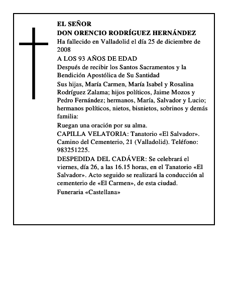 DON ORENCIO RODRÍGUEZ HERNÁNDEZ