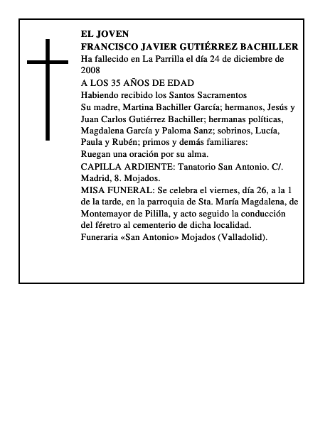 FRANCISCO JAVIER GUTIÉRREZ BACHILLER