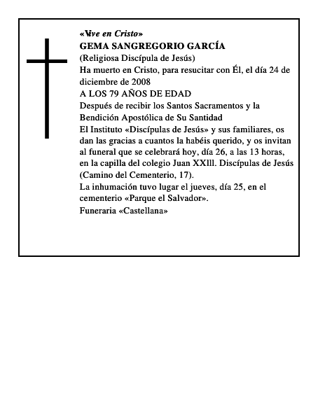 GEMA SANGREGORIO GARCÍA