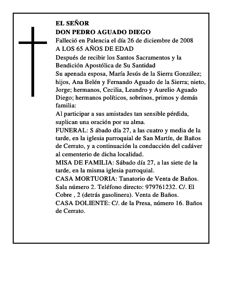 DON PEDRO AGUADO DIEGO