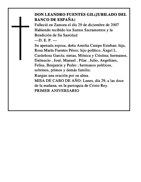 DON leandro fuentes gil(JUBILADO DEL BANCO DE ESPAÑA)