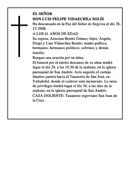 DON LUIS FELIPE VIDAECHEA SOLÍS