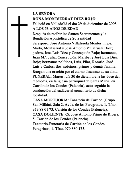 DOÑA MONTSERRAT DIEZ ROJO