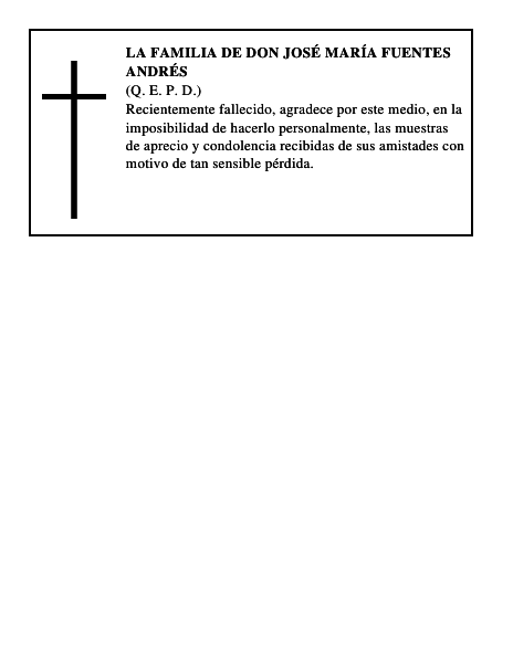 LA FAMILIA DE DON JOSÉ MARÍA FUENTES ANDRÉS