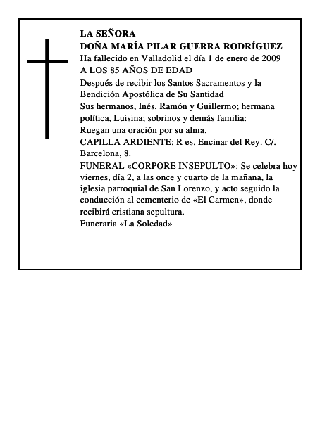 DOÑA MARÍA PILAR GUERRA RODRÍGUEZ