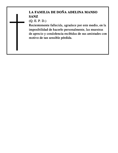 LA FAMILIA DE DOÑA ADELINA MANSO SANZ