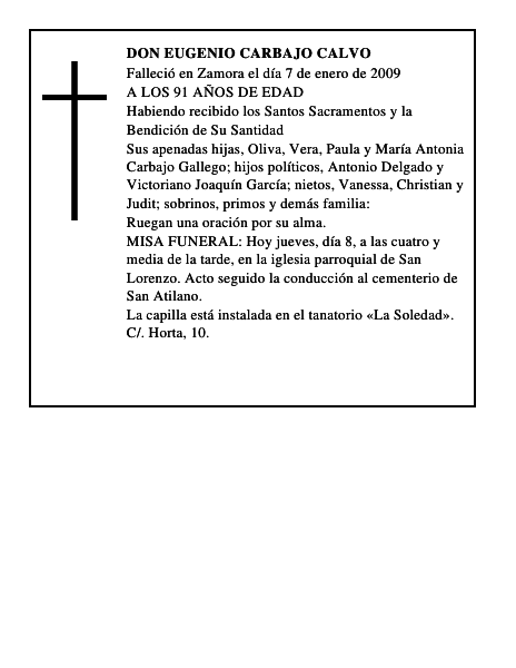 DON EUGENIO CARBAJO CALVO