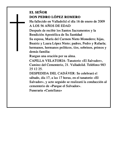 DON PEDRO LÓPEZ ROMERO