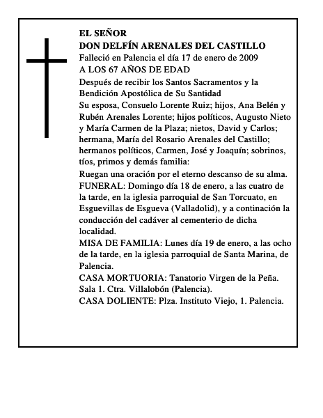 DON DELFÍN ARENALES DEL CASTILLO