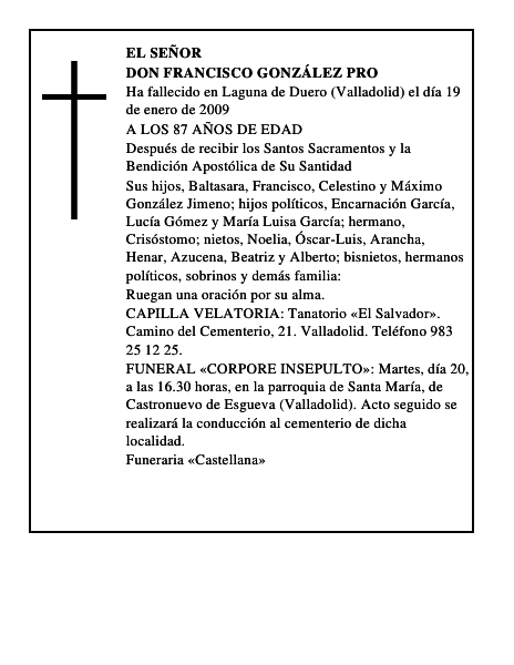 DON FRANCISCO GONZÁLEZ PRO